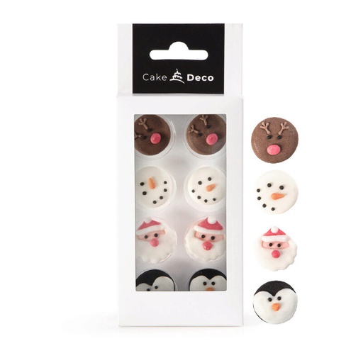 [08054181] 39410 CAKEDECO 2D DÉCORS HOOFDJES 12 PIECES ***S/CD***
