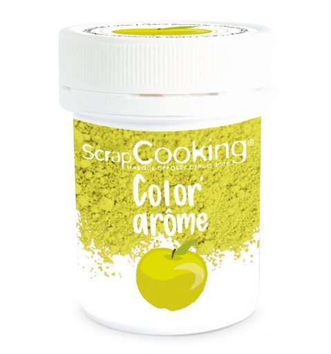 [08055664] SCRAPCOOKING KLEURSTOF AROME  GROEN/APPEL 10GR