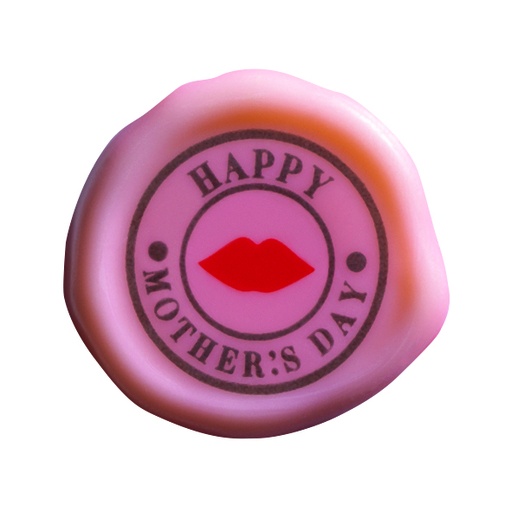[08058282] 088080 PCB PAG WAX STAMPS HAPPY MOTHER'S DAY Ø 3.5CM 63PCS ***S/CDE***