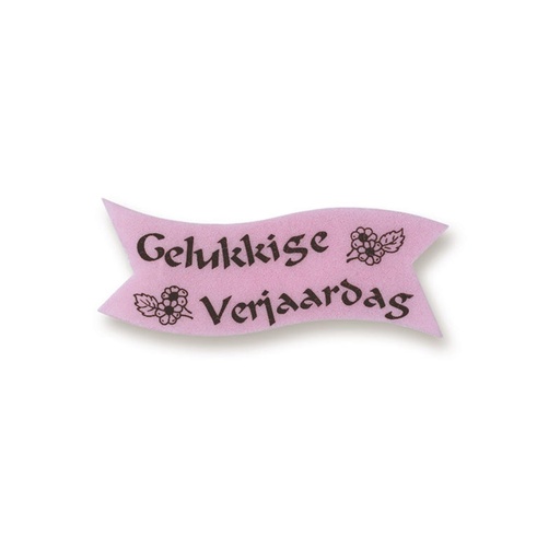 [08081068] 58906 WIMPEL ROZE GELUKKIGE VERJAARDAG 24 STUKKEN = DOOS