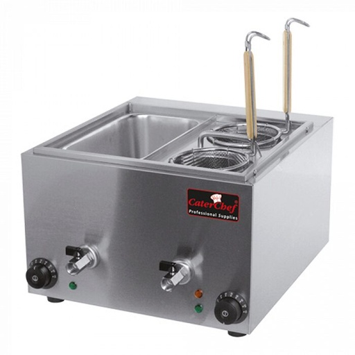 [55042340] CATERCHEF PASTA COOKER 1 SAUCE TUB + 2 BASKETS 3000W
