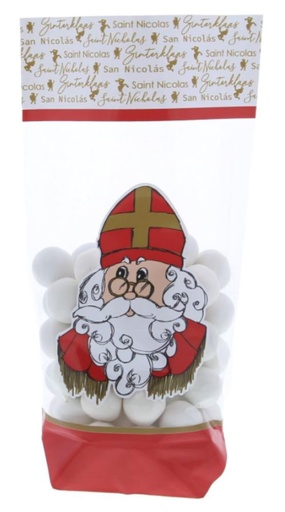 [62230095] PP CROSS BOTTOM BAG SAINT NICHOLAS » 100 X 175 MM PACK OF 50 PCES