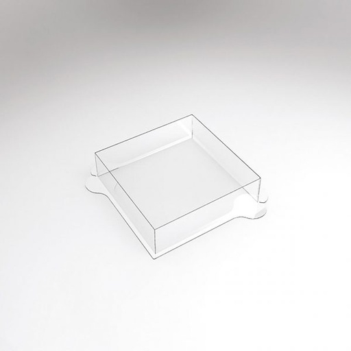 [08057666] 070564 PCB MOULDS ENTREMETS SQUARE FLAT ROUNDED PR100 PIECES 14X14 CM P4 CM 100PCES ***S/CD***