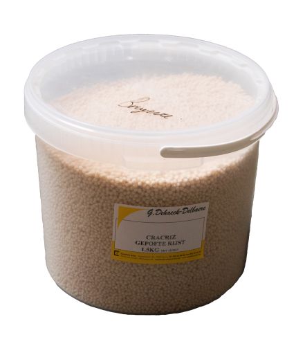 [03030136] GEPOFTE RIJST CRACRIJST DEHAECK 1,5KG = KG