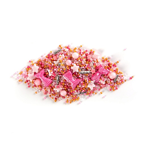 [08054301] 1061207 MIX ZEEMEERMIN ROZE/GOUD/FUCHSIA IN SUIKER 500G***S/CD***