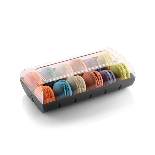 [70407630] MACADO ZWART DOOS VOOR 12 MACARONS FOST+ INBEGREPEN