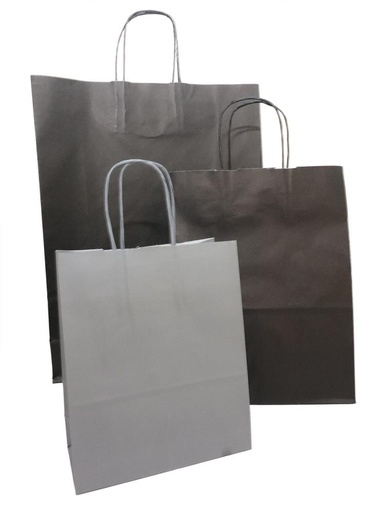 [41603062] SAC PAPIER KRAFT NOIR 230X120 HT 30CM 50 PCS FOST+ INCLUS