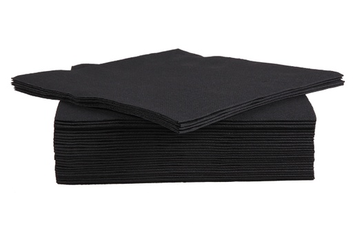 [44665105] C&T PROF ZWART SERVETTEN 38X38CM 40 STUKS