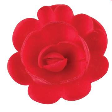 [08050225]  RG04.0/12 LARGE RED WAFER ROSE 40MM STRAWBERRY FLAVOR 36 PCS