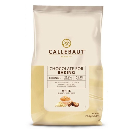 [05100887] RUPTURE => 06/11 CALLEBAUT CHW-CU-18V02NV-552 CHUNKS  BLANC 2,5KG
