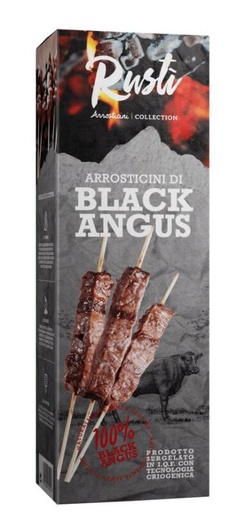 [06100938] RUSTI ARROSTICINI BLACK ANGUS * 10 * PIÈCES x 40GR