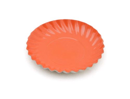 [27665277] ROUND ORANGE CARDBOARD PLATE Ø 88 MM FOST+ INCLUDED 100 PIECES
