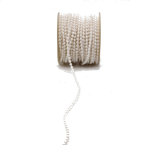 [60795756] BOBINE DE PERLES (ZARA) BOBINE DE 20M BLANC Ø4MM FOST+ INCLUS