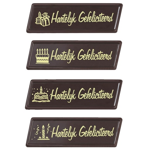 [08080995] 54206 PLAATJE HARTELIJK GEFELICITEERD 60 STUKKEN = DOOS