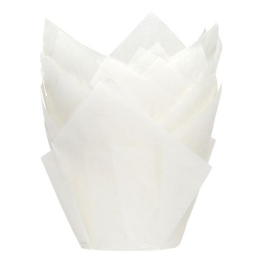 [70407333] HOM TULIPCUP MUFFIN BLANC DIAM 5CM 36 PCES