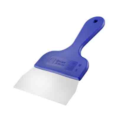 [50372275] THERMO-HAUSER ROESTVRIJSTALEN SPATEL BLAUW HANDVAT 15CM