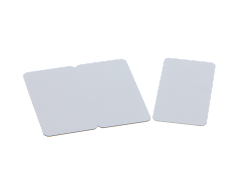 [57665025] EDIKIO TRI-CARDS 3-PART BREAKABLE WHITE PVC 0.76MM ACCESS/FLEX/DUPLEX PACK OF 100 PCES