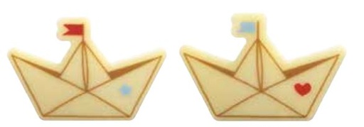 [08057005] 061160 PCB SMALL BOATS CB 2 DESIGNS 4X2.6 CM 105PCES ***S/CD***