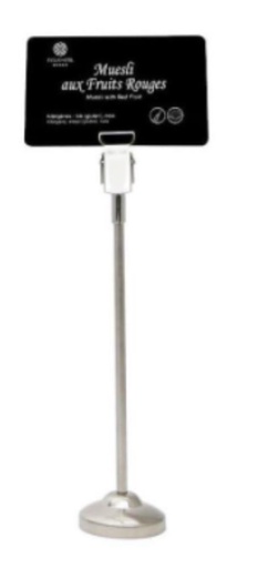 [57668035] EDIKIO HIGH LABEL HOLDERS - STAINLESS STEEL AND ZINC - 18 CM - PACK OF 5 PCES