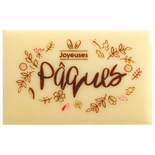 [08056879] 060926 PCB RECTANGLES CB PÂQUES FLEURIES 5X3,5 CM75PCES ***S/CD***