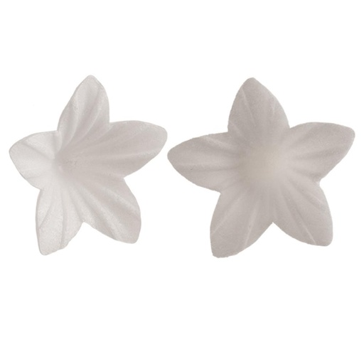 [08041003] WHITE LILAC WAFER FLOWER 2CM 400 PCS