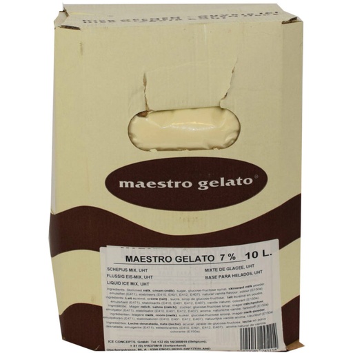 [05101227] MAESTRO GELATO NEUTRAAL IJS MIX 7% MG 10L = DOOS