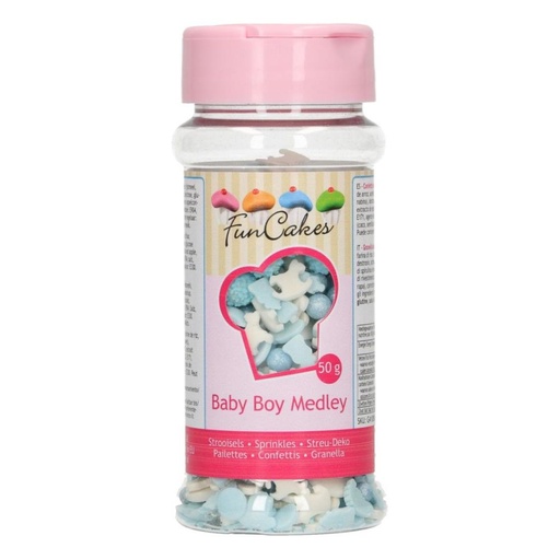 [08053218] FUNCAKES SPRINKLE MEDLEY BABY BOY 50G =POT