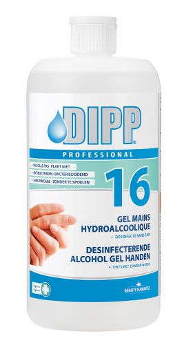 [20020142] DIPP 16 GEL MAINS DESINFECTANT SANS RINCAGE 1L