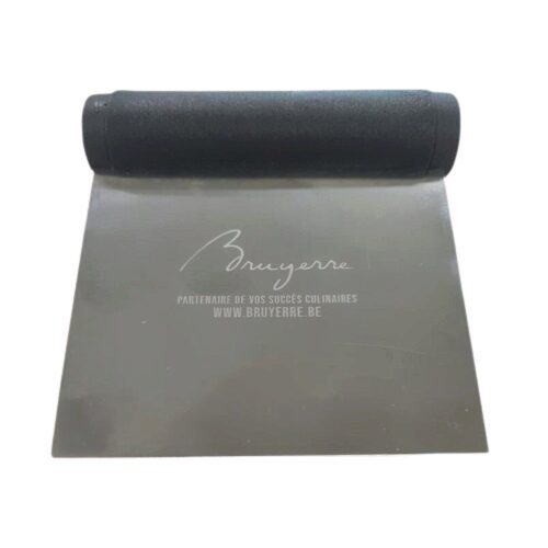 [70410514] COUPE PATE RIGIDE INOX 11X11CM MANCHE ROND NOIR "LOGO BRUYERRE"*S/CD*