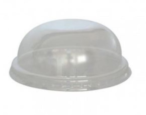 [25101087] COUVERCLE PET DOME SANS TROU POUR POT A GLACE NOIR 320ML 100PCS FOST+ INCLUS