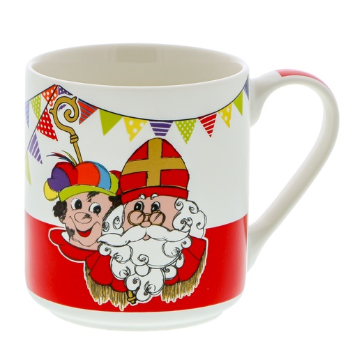 [62250636] MOK SINT NICOLAAS EN ZWARTE PIET Ø8,6CM H9,6CM