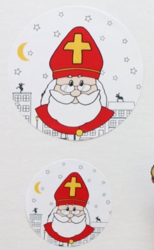 [62230120] AUTOCOLLANT SAINT NICOLAS GM 63,5MM PAQUET DE 5 X 12PCES