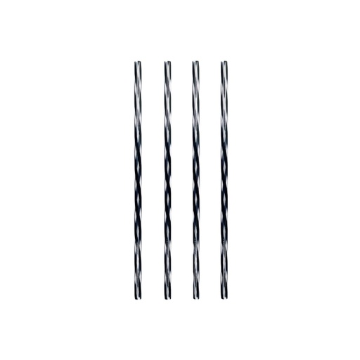 [53532140] PP JUMBO COCKTAILRIETJES 25CM ZWART EN TRANSPARANT 100ST FOST+ INBEGREPEN