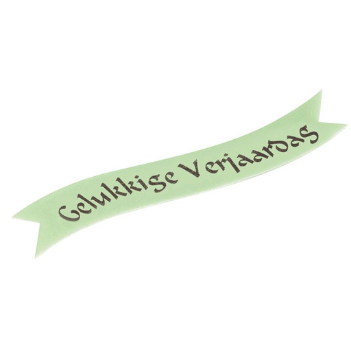 [08081075] 1058976 BANDEROLE VERTE GELUKKIGE VERJAARDAG 24PCES***S/CDE***