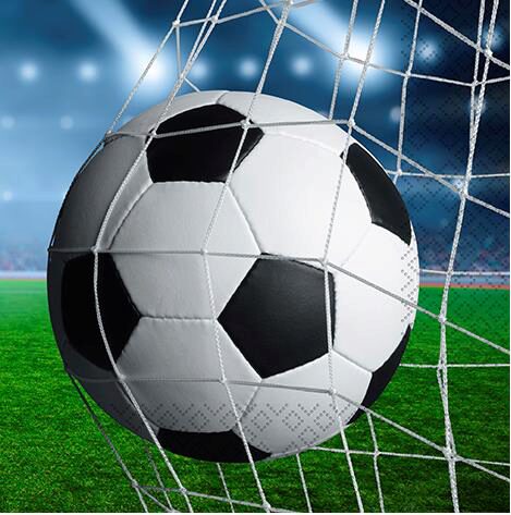 [60700457] HOME FASHION SERVETTEN 33X33CM VOETBAL PAK VAN 20 STUKS