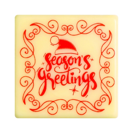 [08058087] 088040 PCB CARRÉS CB SEASON'S GREETINGS 3,5CM 140PCS ***S/CDE***