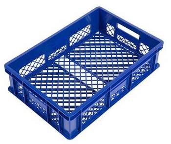 [70407982] BLUE PLASTIC TRAY 60X40 H15 ALL OPENWORK