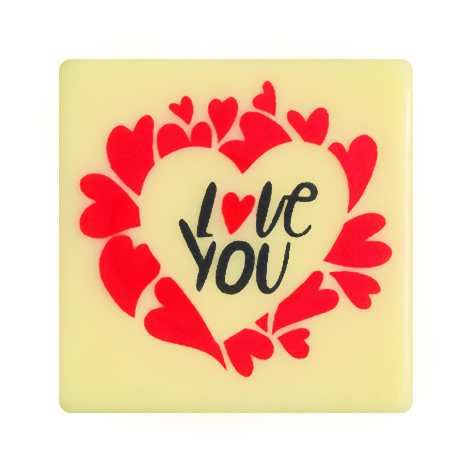 [08058127] 088075 PCB CARRÉS CB LOVE YOU 3CM 88PCS ***S/CDE***