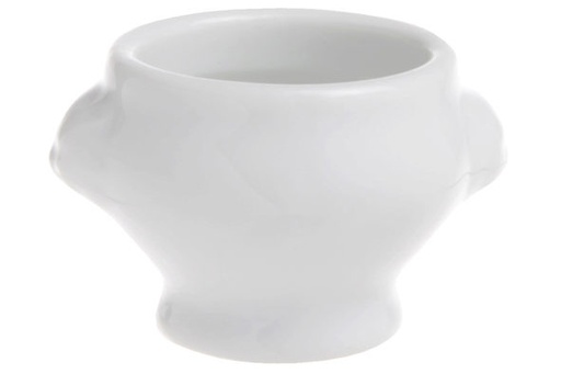 [70200445] LEEUWKOP KOM 8CM WIT PORCELEIN 6 STUKKEN=STUK