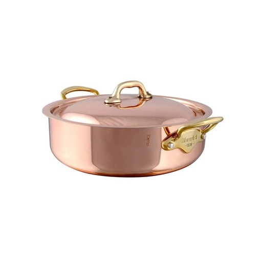 [60252062] MAUVIEL M'150B RONDEAU 24CM A/COUVERCLE CUIVRE/BRONZE-NO INDUCTION