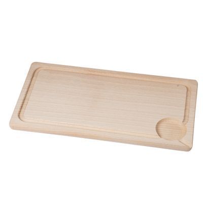 [57659378] PLANCHE BOIS HETRE  38X20X1.5CM AVEC RIGOLE - 40PV1