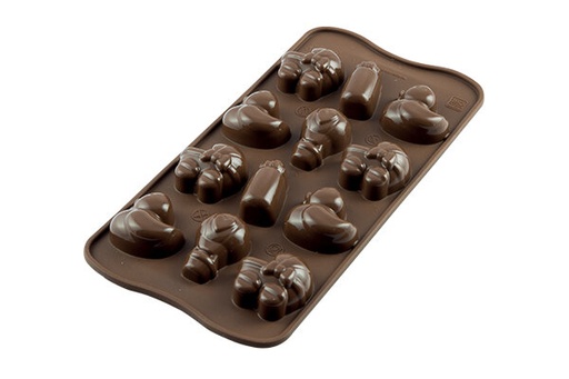 [70408067] +MOULE A PRALINE EN SILICONE BRUN NAISSANCE SCG31