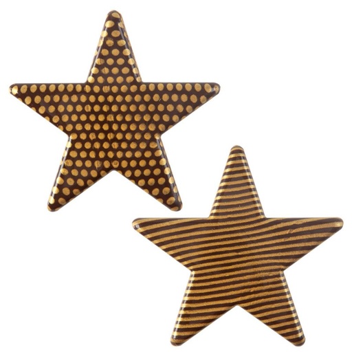 [08030794] 2015100 GEDRUKT GOUDEN STER 5,5 CM 60 STUKS***S/CD***