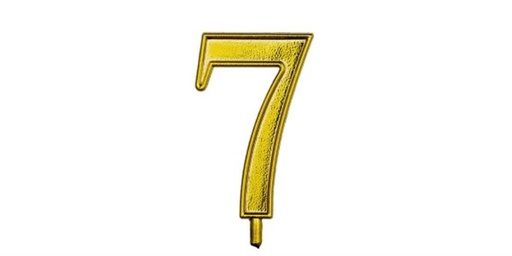 [70409021] GOLD NUMBERS 7 10 PCS