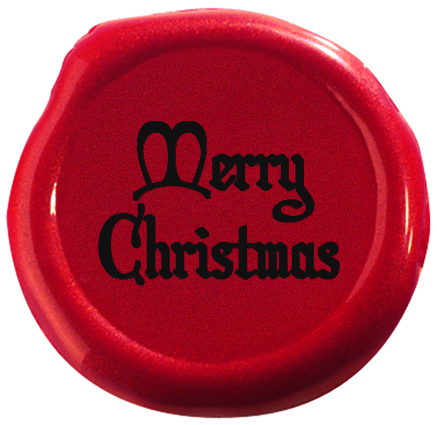 [08056427] 087042 PCB CACHETS DE CIRE PAG MERRY CHRISTMAS Ø 3,5 CM 63PCES ***S/CDE***