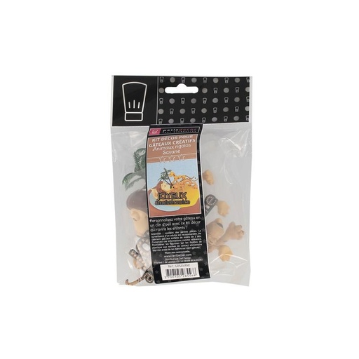 [08075198] KIT DECORS SAVANE ENFANTIN 3 ANIMAUX