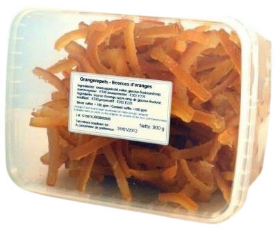 [01050220] GEKONFIJTE SINAASAPPELSCHILSTROKEN + - 7CM 900GR = DOOS