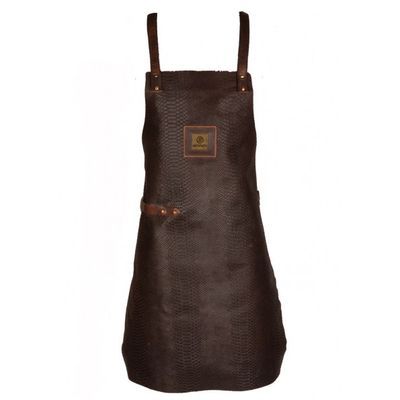 [57661342] ARTEFACTO TABLIER KOLOS CROCODILE CUIR BRUN H83X63CM CROISE DOS
