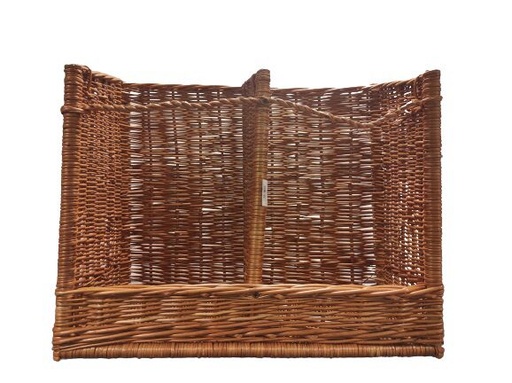 [50624010] PANIER OSIER À BAGUETTE RECTANG BRUN 2 COMPARTIMENTS