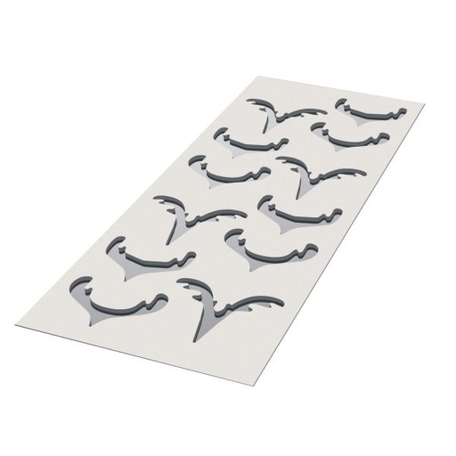 [08056280] 010714 PCB TEMPLATE FOR REINDEER ANTLER 12 POSES 3DESIGNS 1PCE ***S/CD***